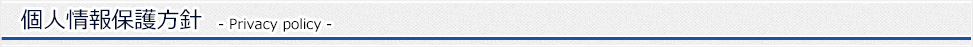 個人情報保護方針 (Privacy policy)